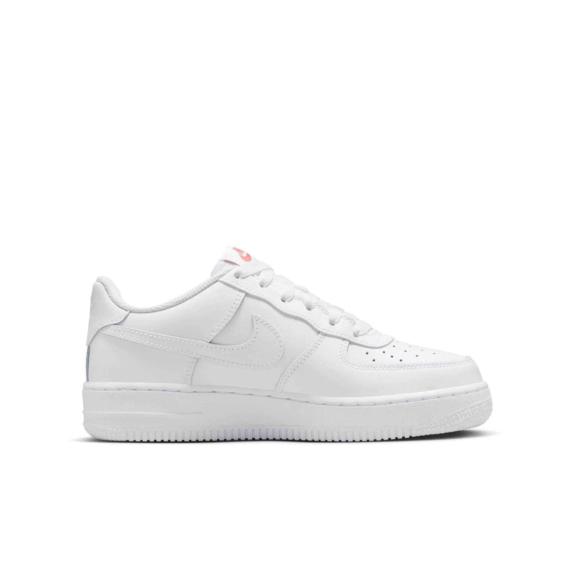 Nike Air Force 1 Low "White Rainbow Lace Swoosh" - Boy's Grade School