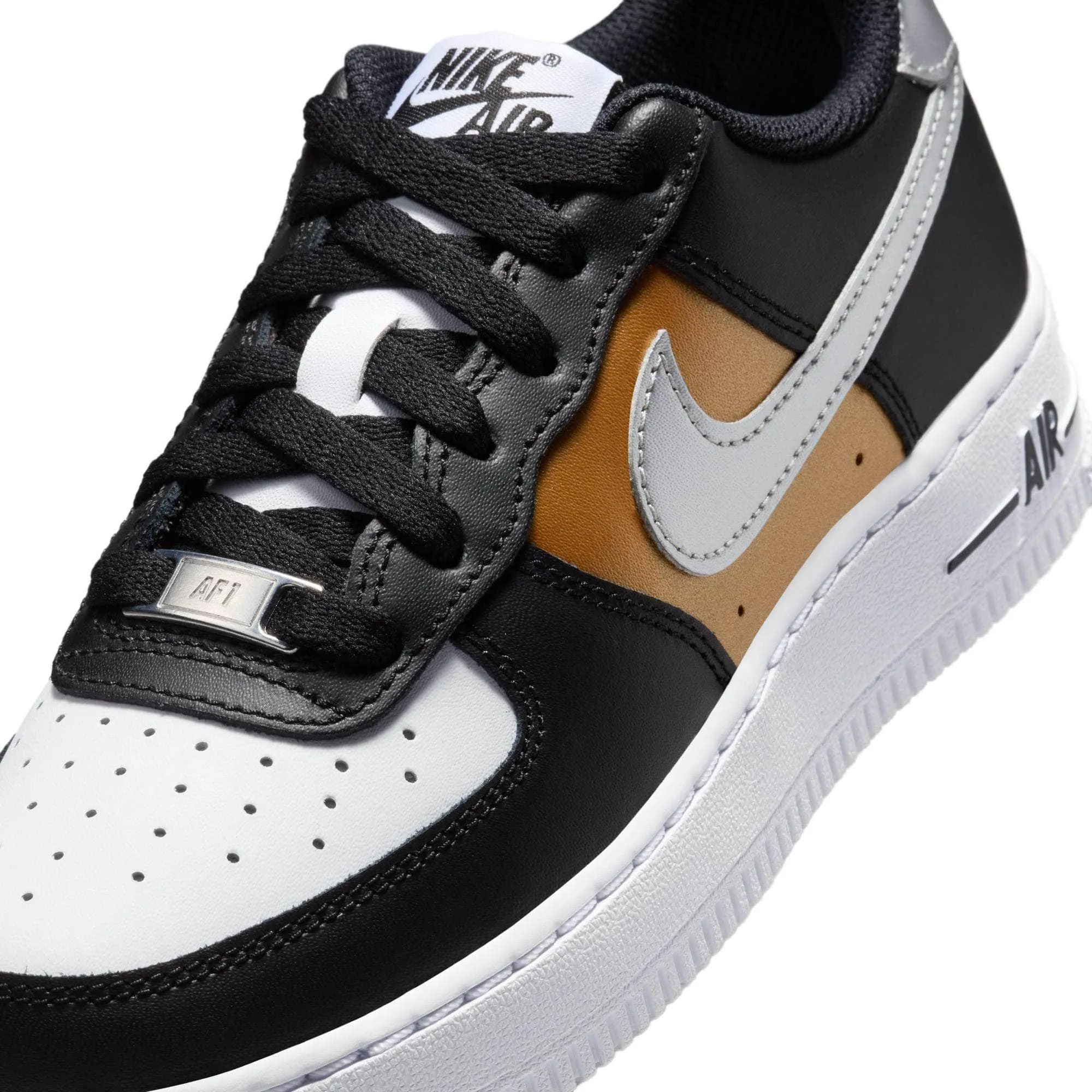 Nike Air Force 1 "Black Gold" - Boy's GS