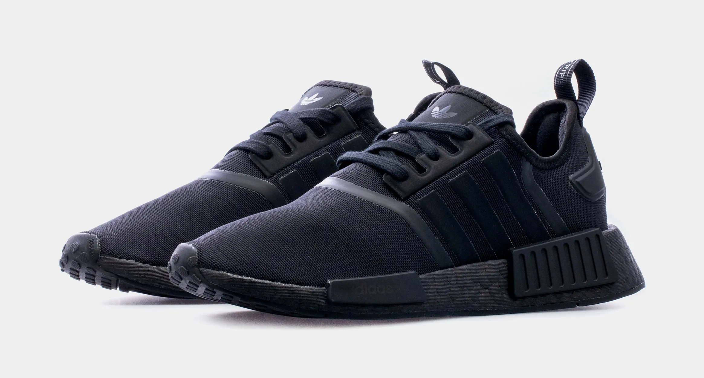 NMD R1 Grade School Running Shoes (Black)