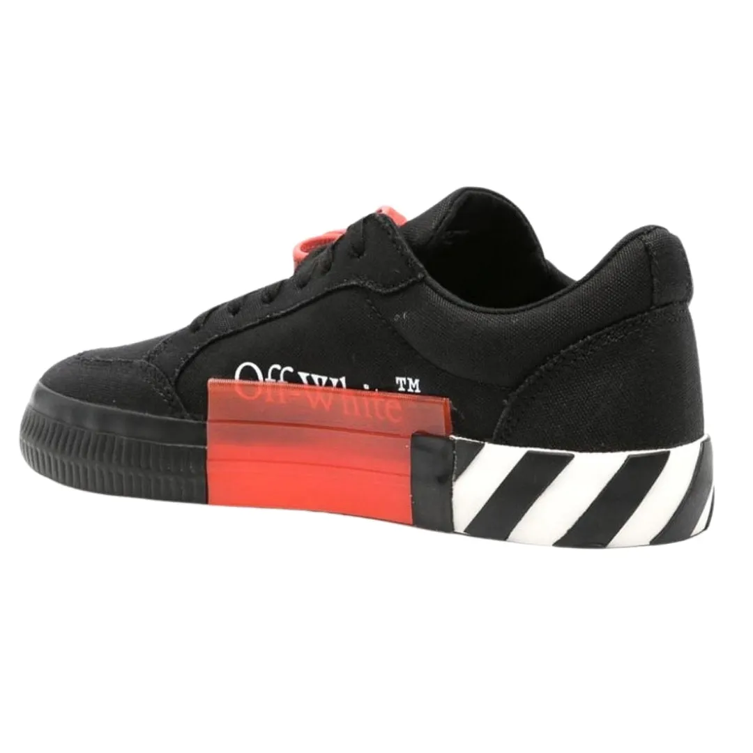 Off white Low Vulcanized Canvas Black sneakers