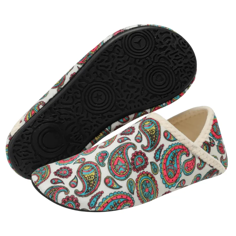 Paisley Indoor Slippers – Soft and Cozy Footwear for Home