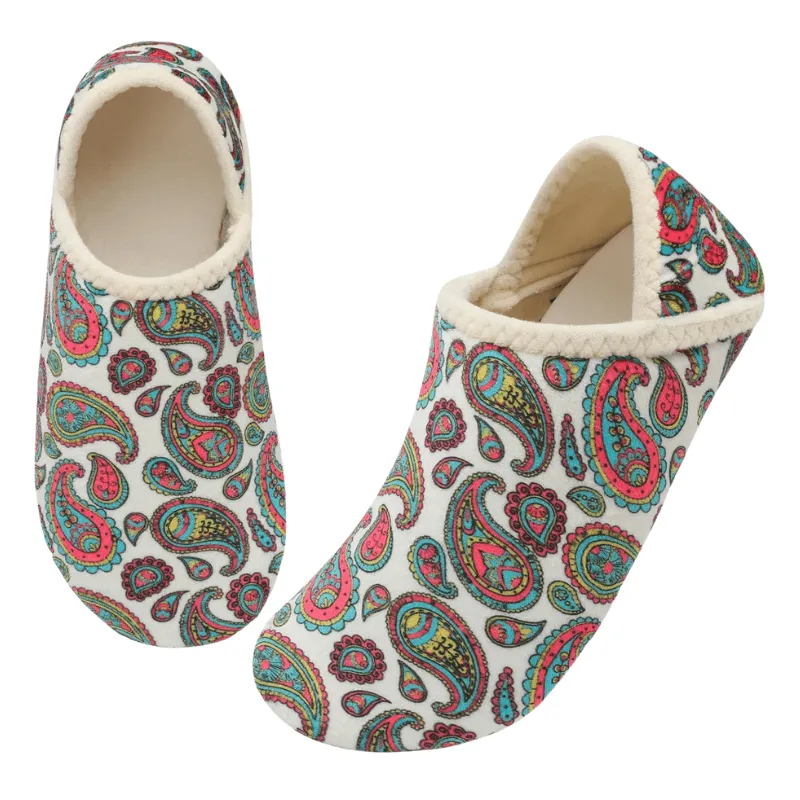 Paisley Indoor Slippers – Soft and Cozy Footwear for Home