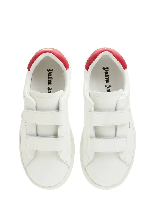 Palm Angels   Logo leather strap sneakers 