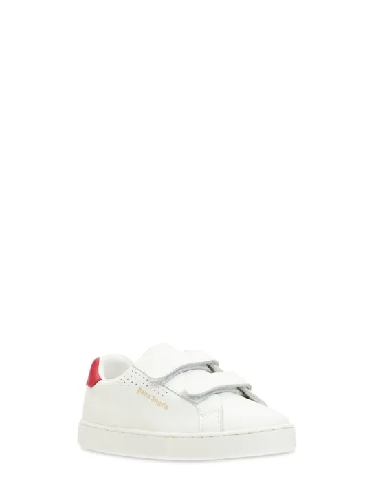 Palm Angels   Logo leather strap sneakers 