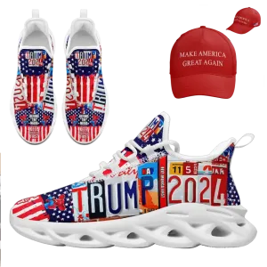 Personalized T Combo Offer, Custom Support T Sneakers and Hat, Patriotic Gift