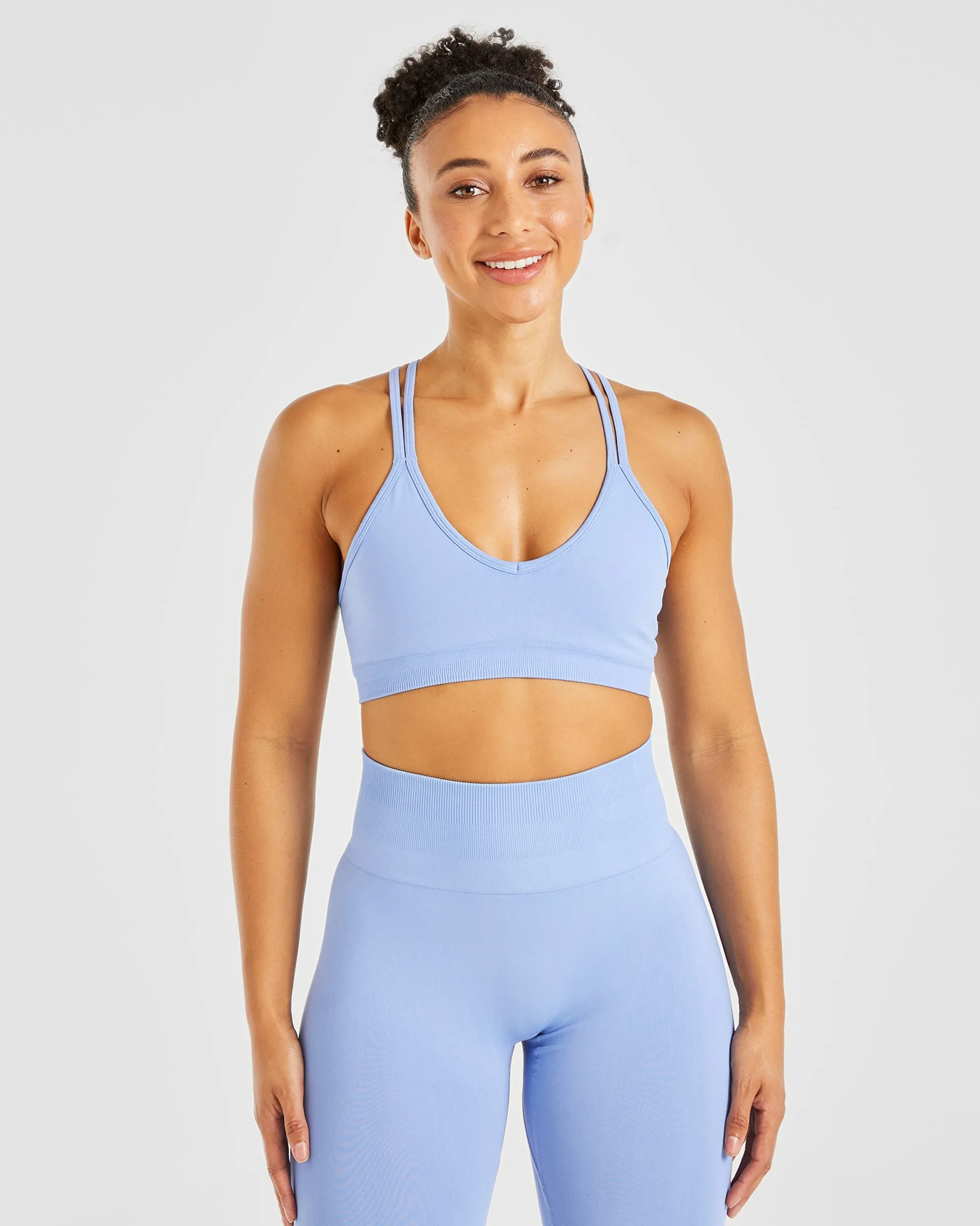 Power Seamless Sports Bra - Blue