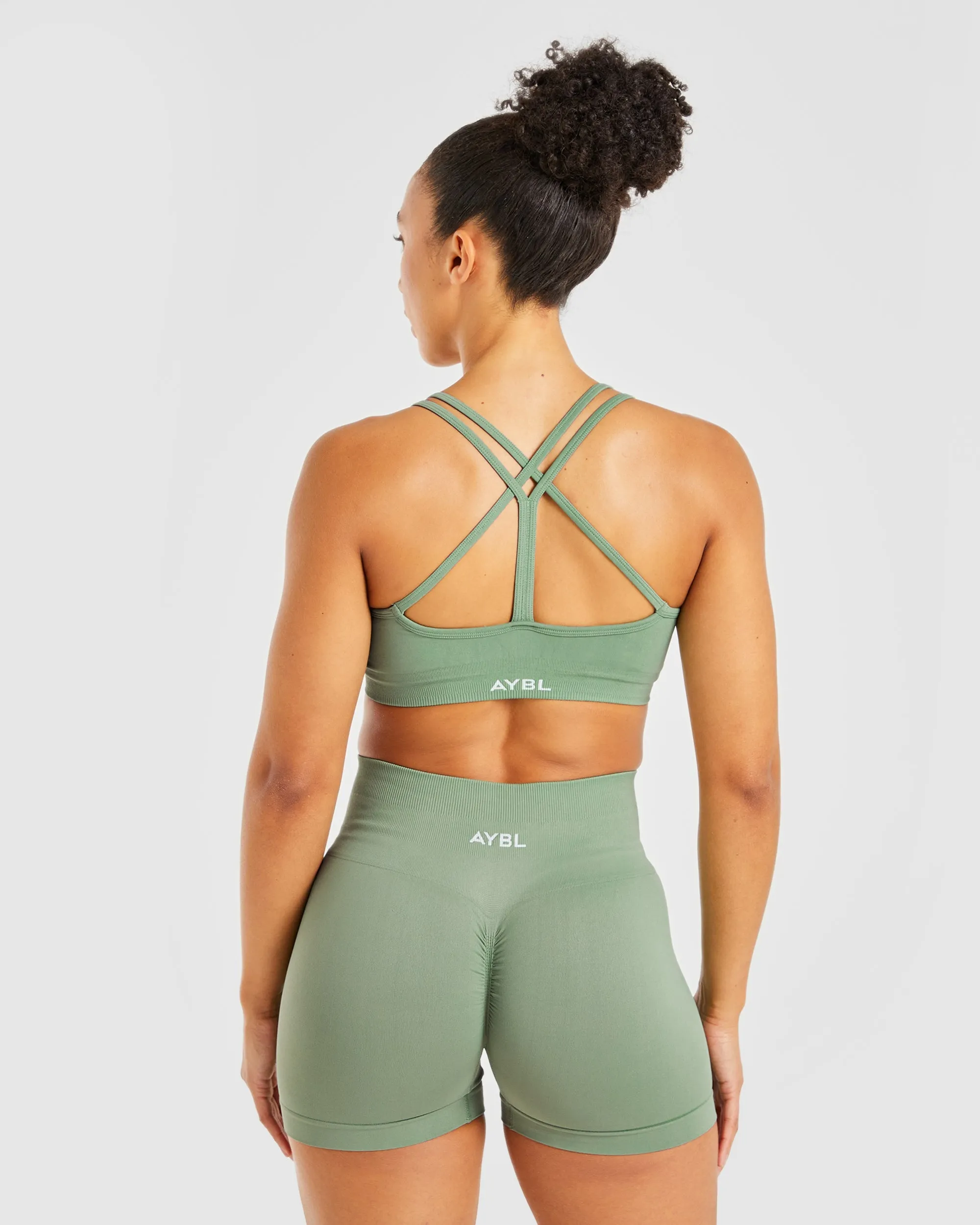 Power Seamless Sports Bra - Olive