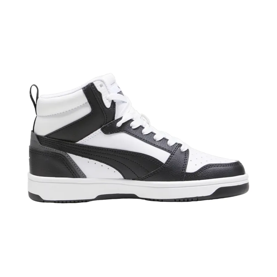 Puma scarpa sneakers alta da ragazzi Rebound V6 393831-01 bianco-nero