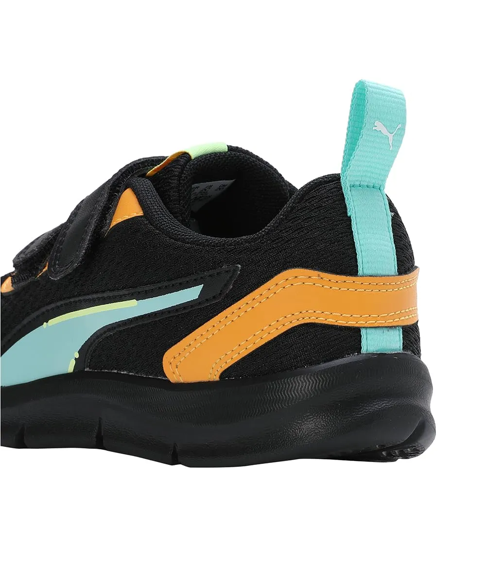 Puma Unisex-Kid Racer PS V1 Black-Zinnia-Electric Peppermint Sneaker - 13 UK (38882403)