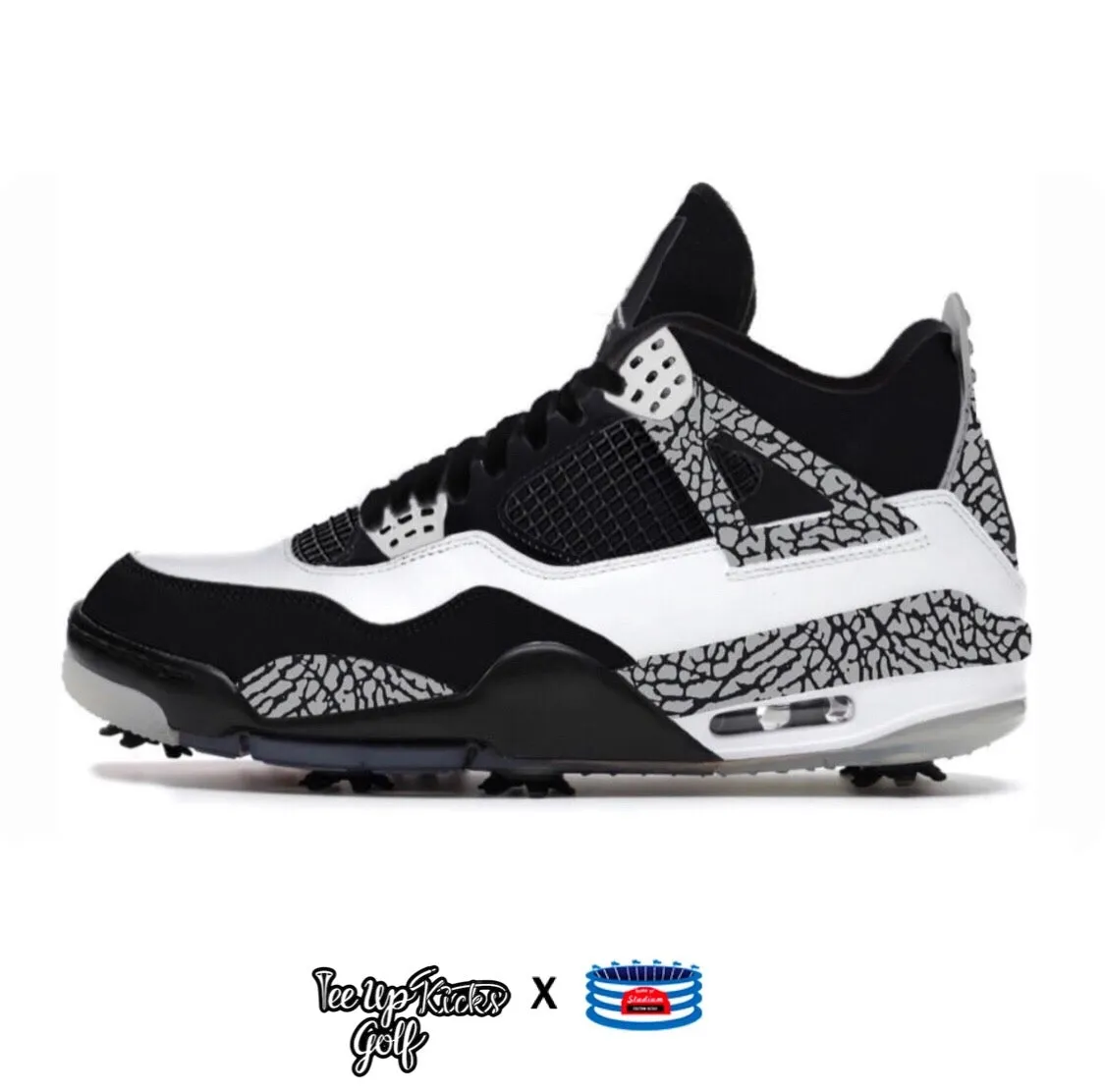 "Reverse Cement" Jordan 4 Retro Golf Shoes