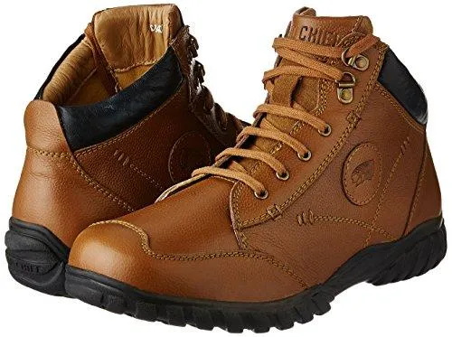 Red Chief Men's Glassy Tan Leather Boots - 10 UK/India (44.5 EU)(RC3403 287)