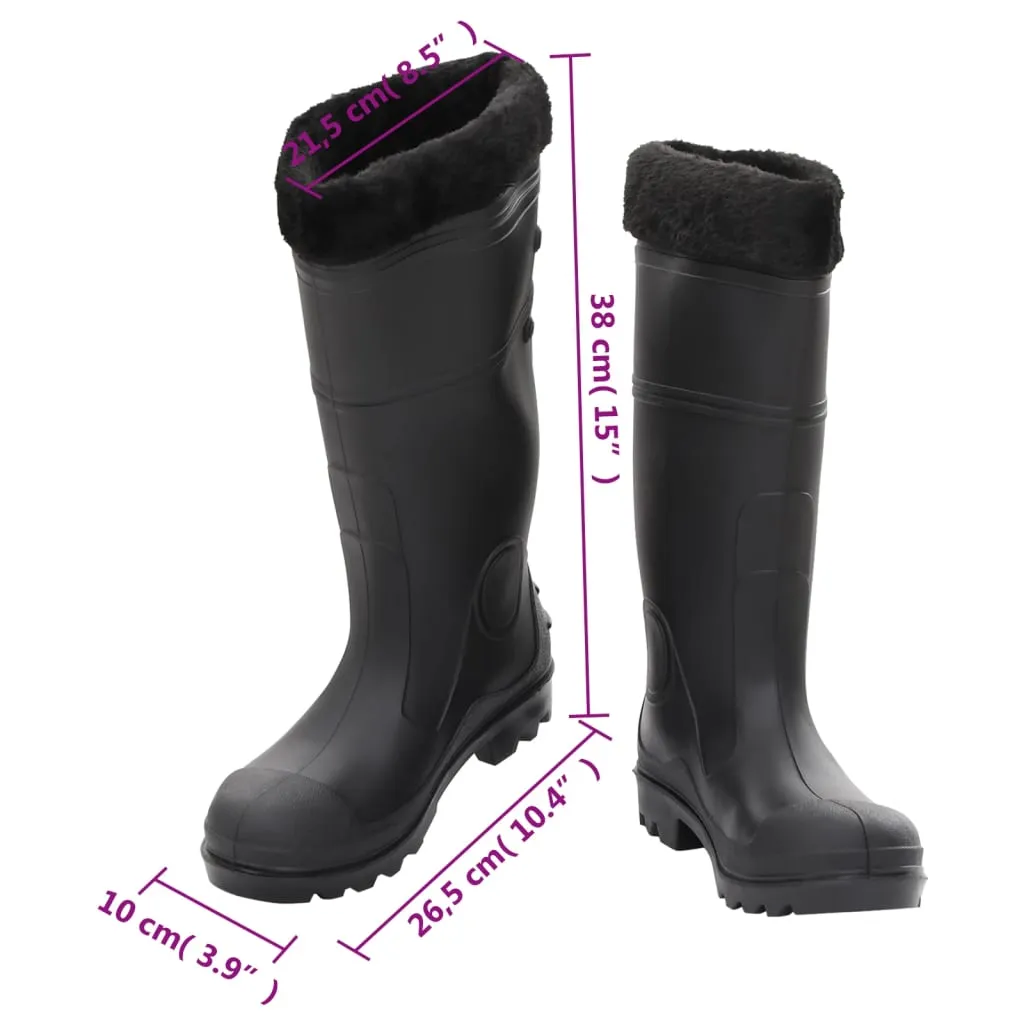 Rian Boots with Removable Socks Black Size 39 PVC