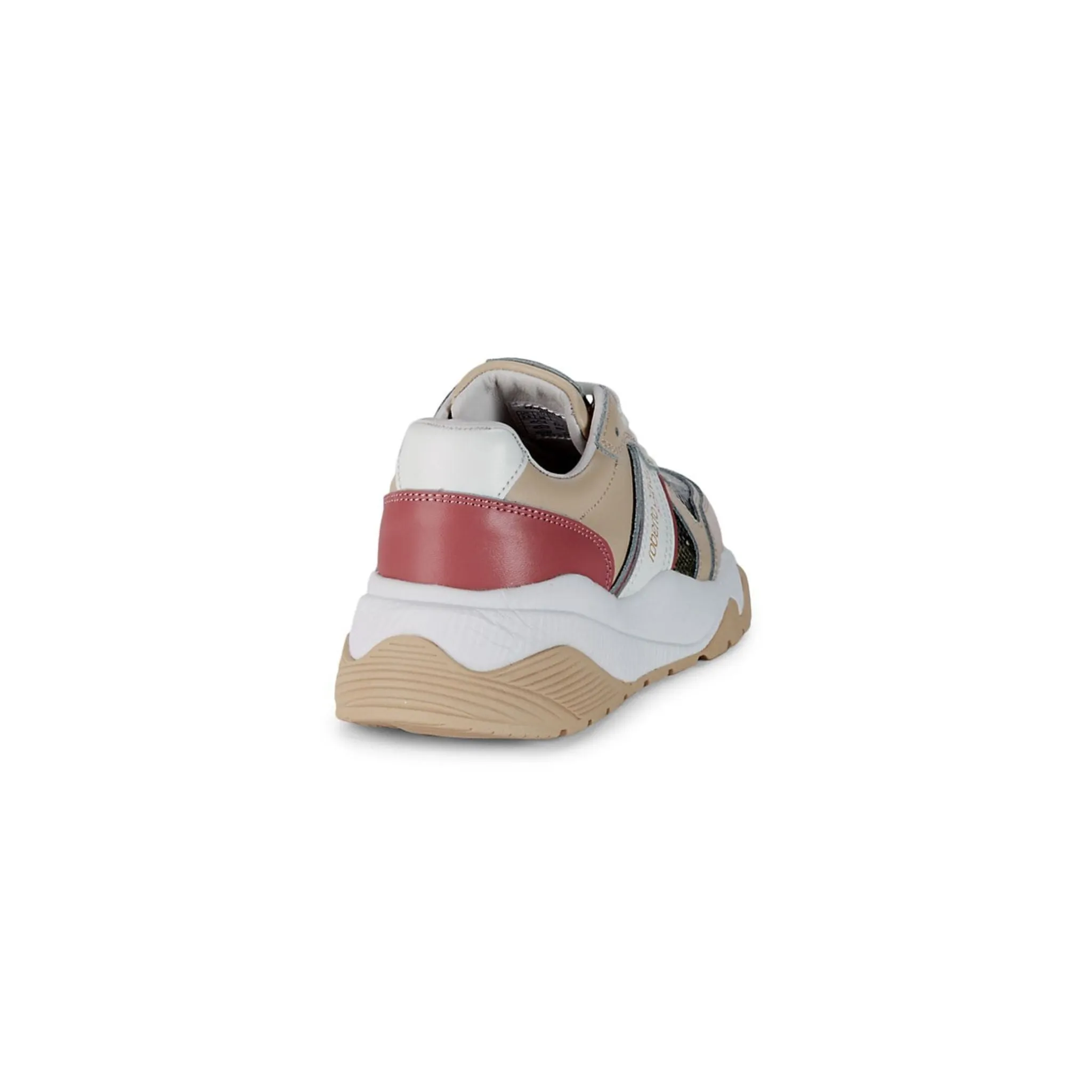 Roberto Cavalli Sport Chunky Mixed-Media Sneakers - White Pink