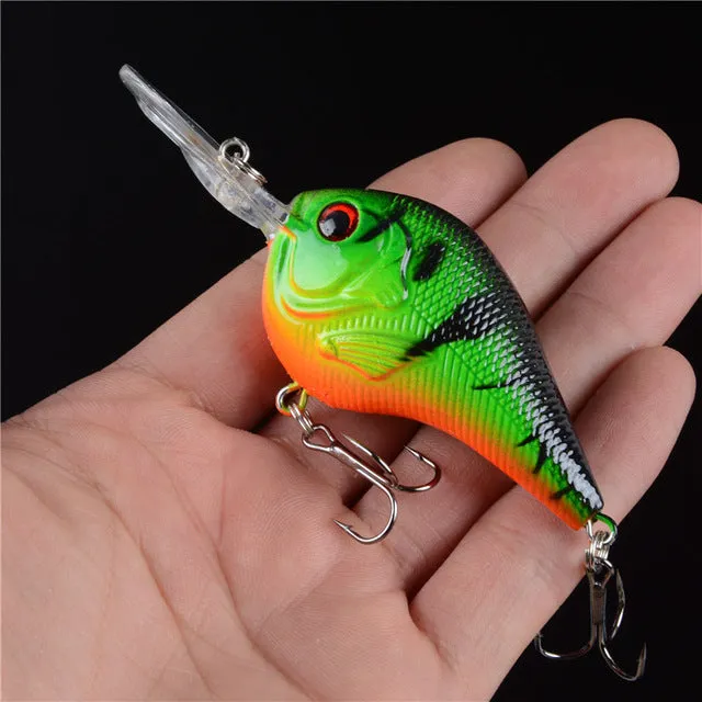 Rushed 2015 hot sale 1pcs hard plastic crankbait carp fishing tackle 3d eyes bait wobbler japan