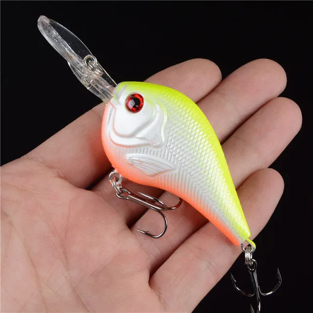 Rushed 2015 hot sale 1pcs hard plastic crankbait carp fishing tackle 3d eyes bait wobbler japan