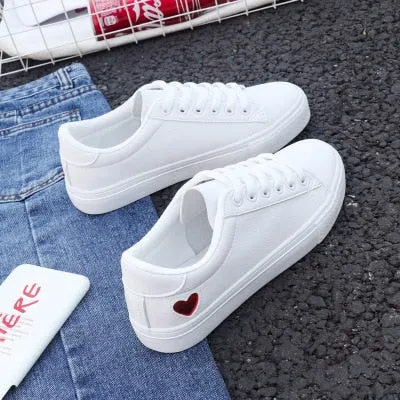 Shoes Women  Leather Cute Heart