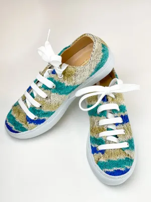 Silk Velvet Aquamarine Mist Sneakers