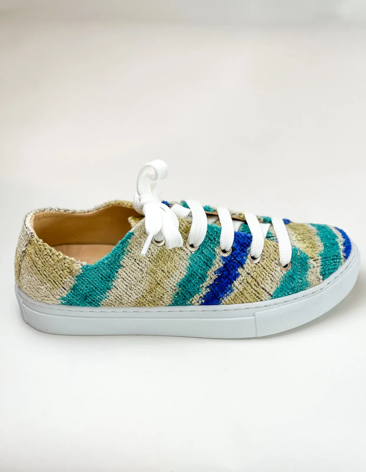 Silk Velvet Aquamarine Mist Sneakers