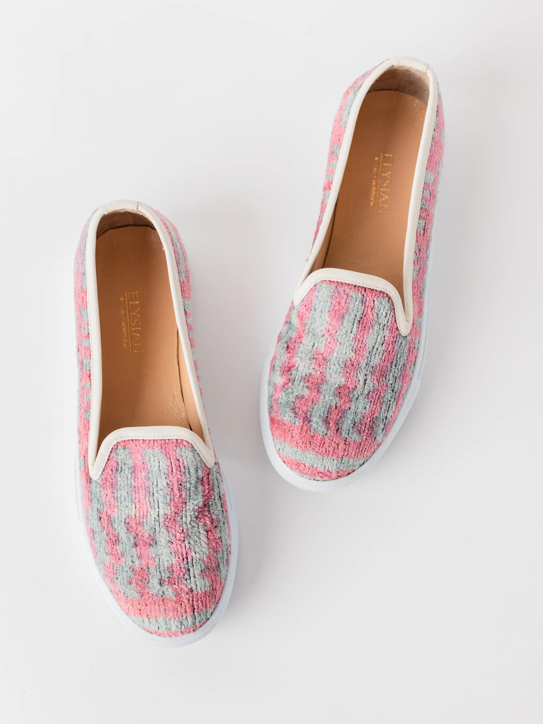 Silk Velvet Blushing Slate Slip-on Sneakers