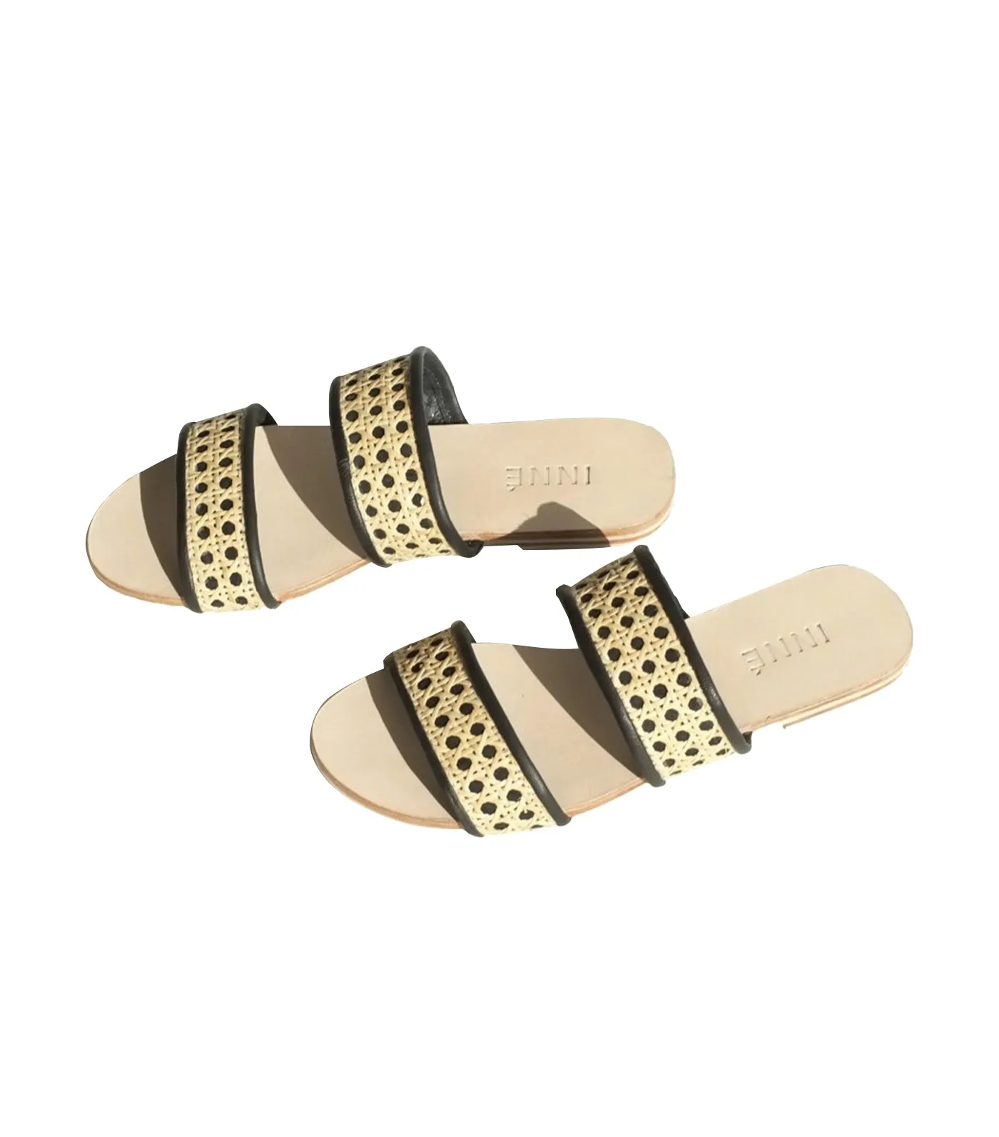 Sinta Double Strap Slide Black