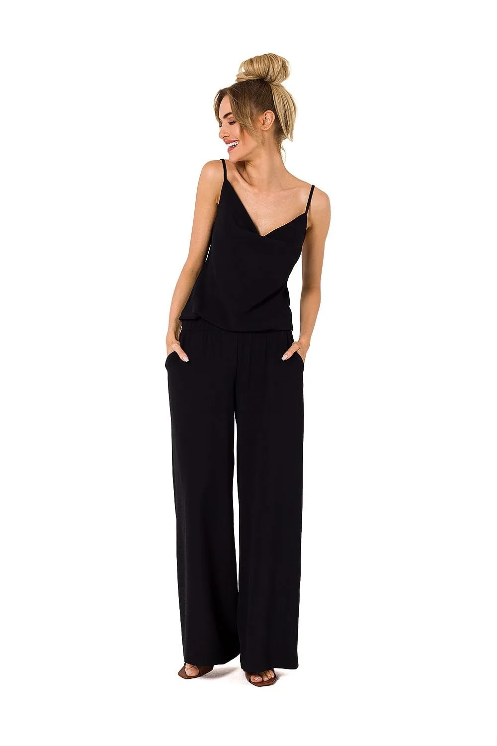 Sleek Strappy Pocket Jumpsuit