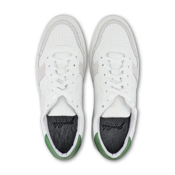 Sneakers bianche con riporto verde