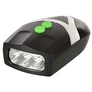 Strauss Bicycle Headlight & Taillight, (Multicolor) Headlight, (Black/Green)