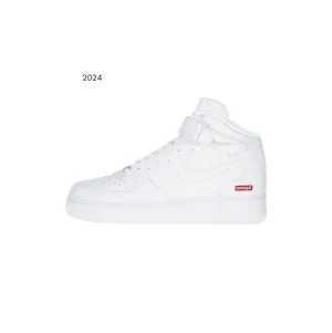 Supreme x Air Force 1 Mid 'Box Logo - Triple White'