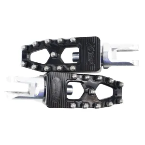 TC Bros. Pro Series Black MX Lite Rider Foot Pegs for 2018-newer Harley Softail & Pan America