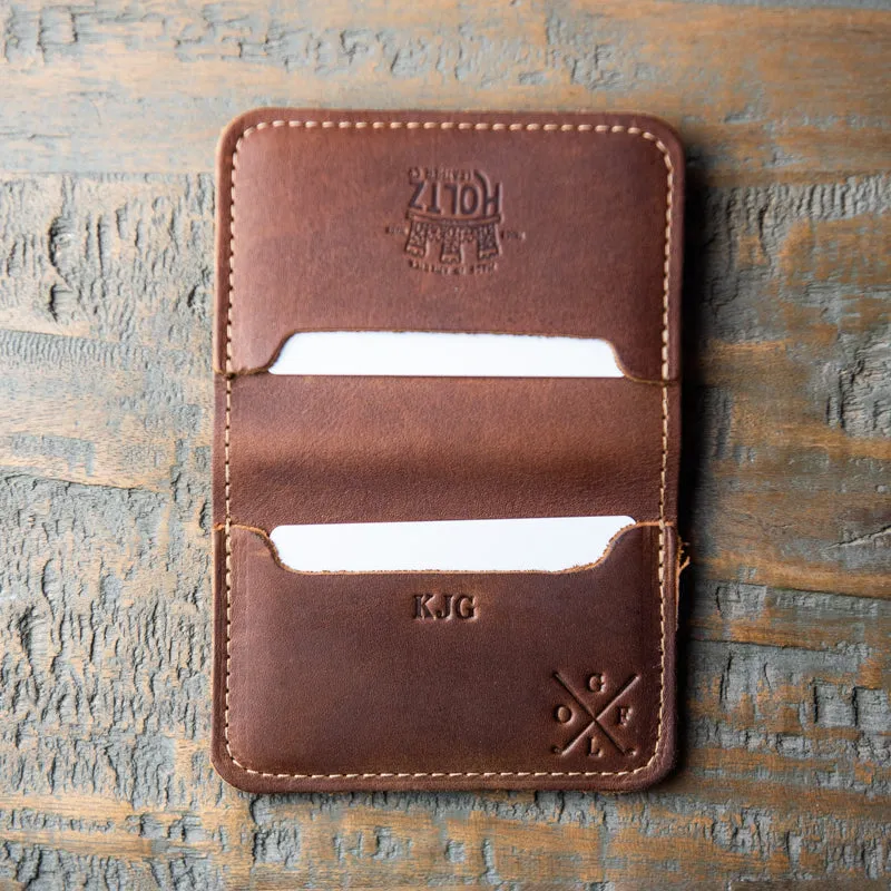 The Golf Gates Personalized Fine Leather Bifold Money Clip Wallet