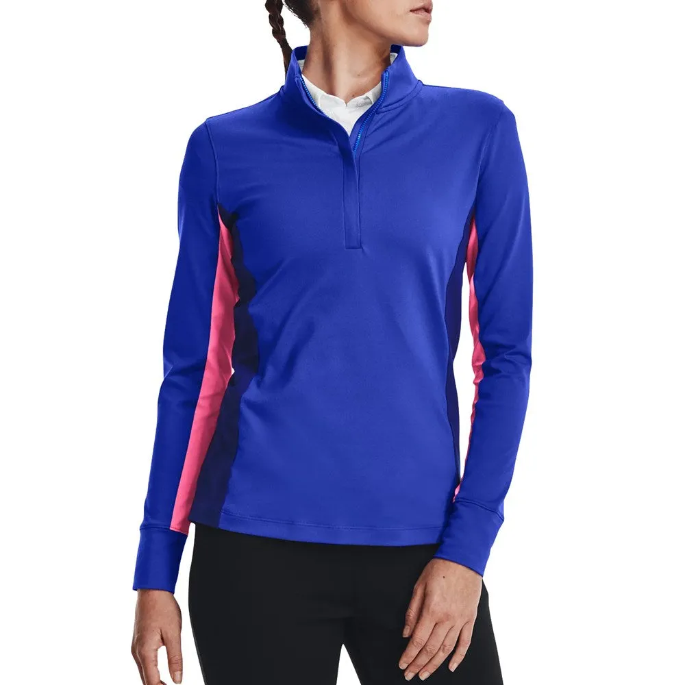 Under Armour Women's Storm Mid-Layer Golf 1/2 Zip - Versa Blue/Pink Punk