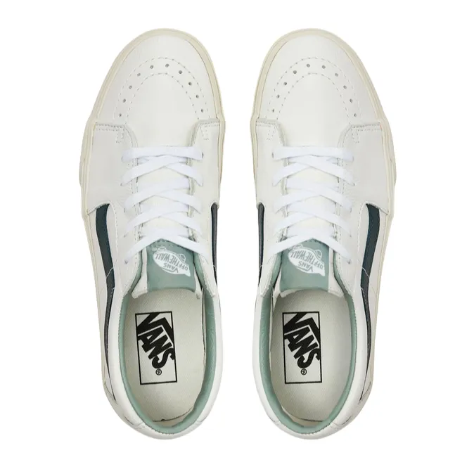 Vans scarpa sneakers in pelle da adulto Sk8-Low Premium VN000BVX2LN1 bianco-verde