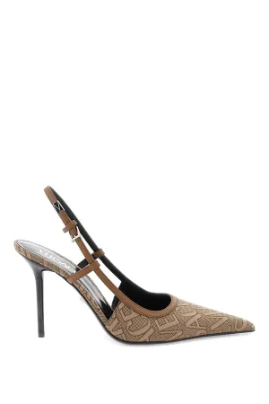 Versace 'versace allover' slingback pumps