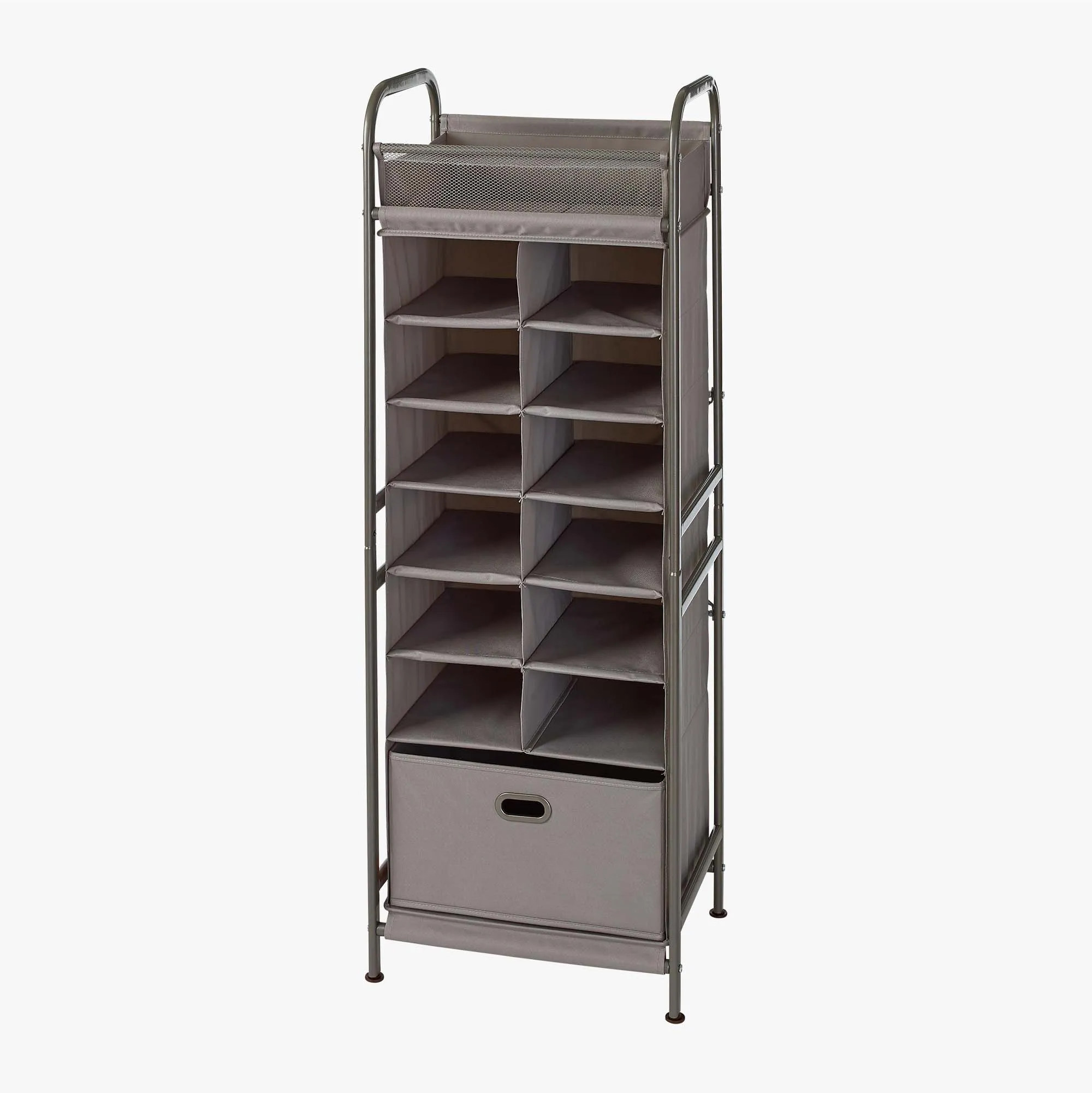 Vertical 12-Cubby Shoe Storage Organizer