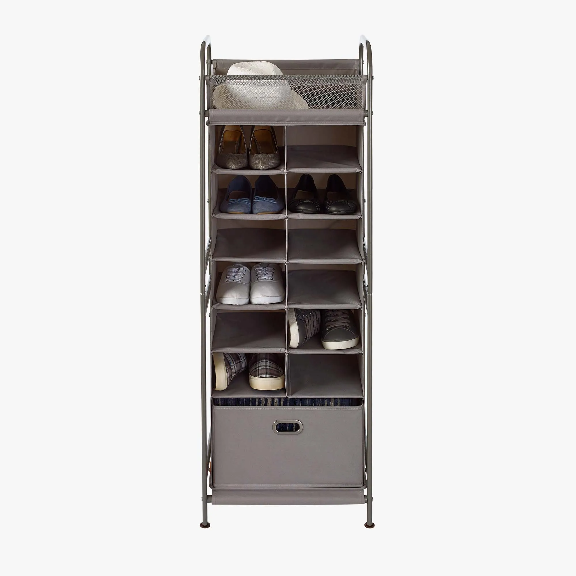 Vertical 12-Cubby Shoe Storage Organizer