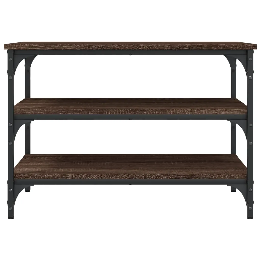 vidaXL Shoe Bench Brown Oak 70x38.5x49 cm Engineered Wood