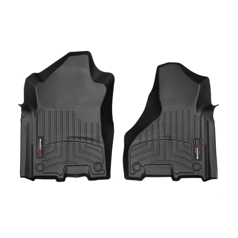 WeatherTech FloorLiners - Front - Black - Crew Cab - 2500 - Bench Seats - Vinyl Floor - Ram Fullsize Truck 2019-20