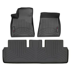 WeatherTech FloorLiners - Front/2nd Row - Black - Tesla 3 2017-19