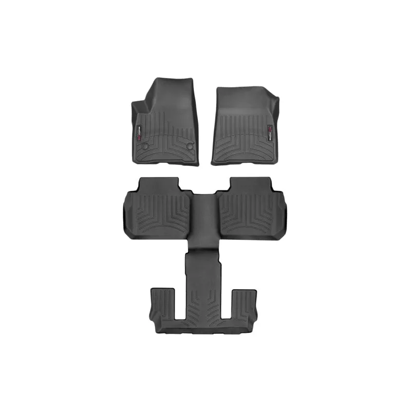 WeatherTech FloorLiners - Front/2nd Row/3rd Row - Black - GM Fullsize SUV 2017-18