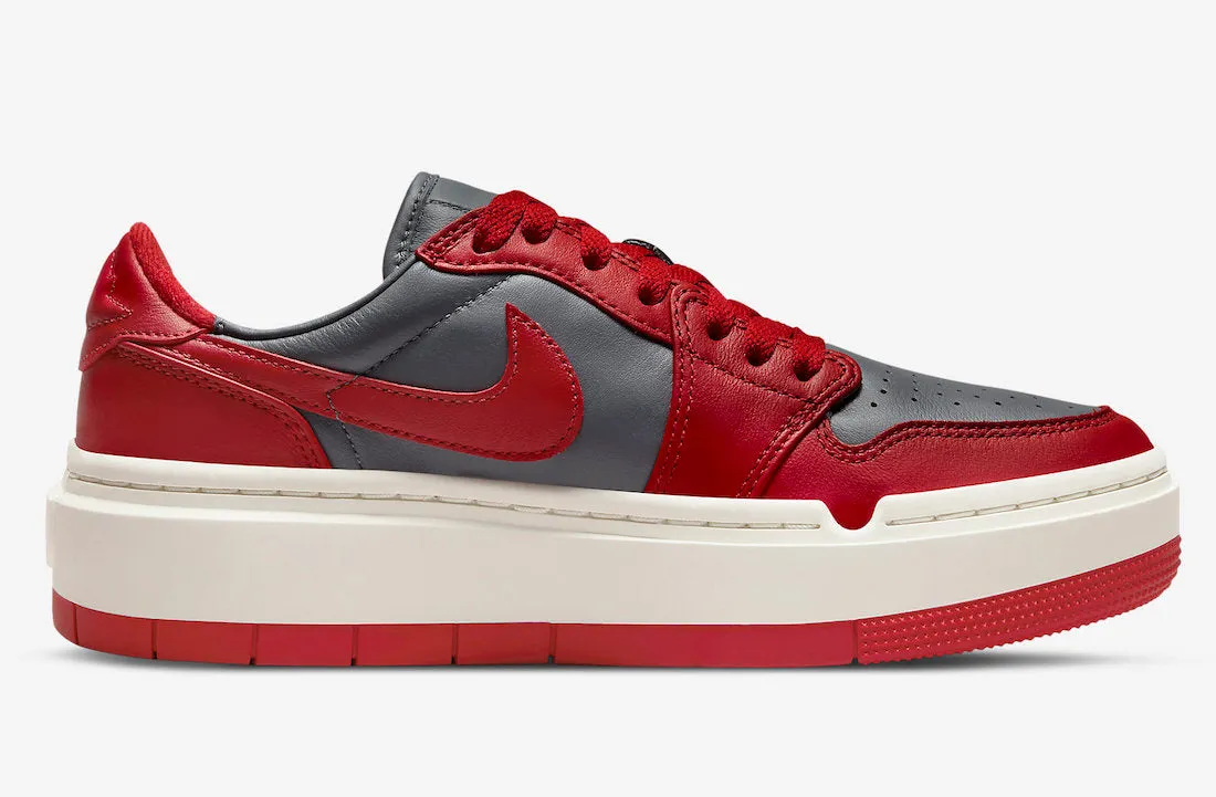 Women's Air Jordan 1 Elevate Low Dark Grey Varsity Red Sail DH7004-006