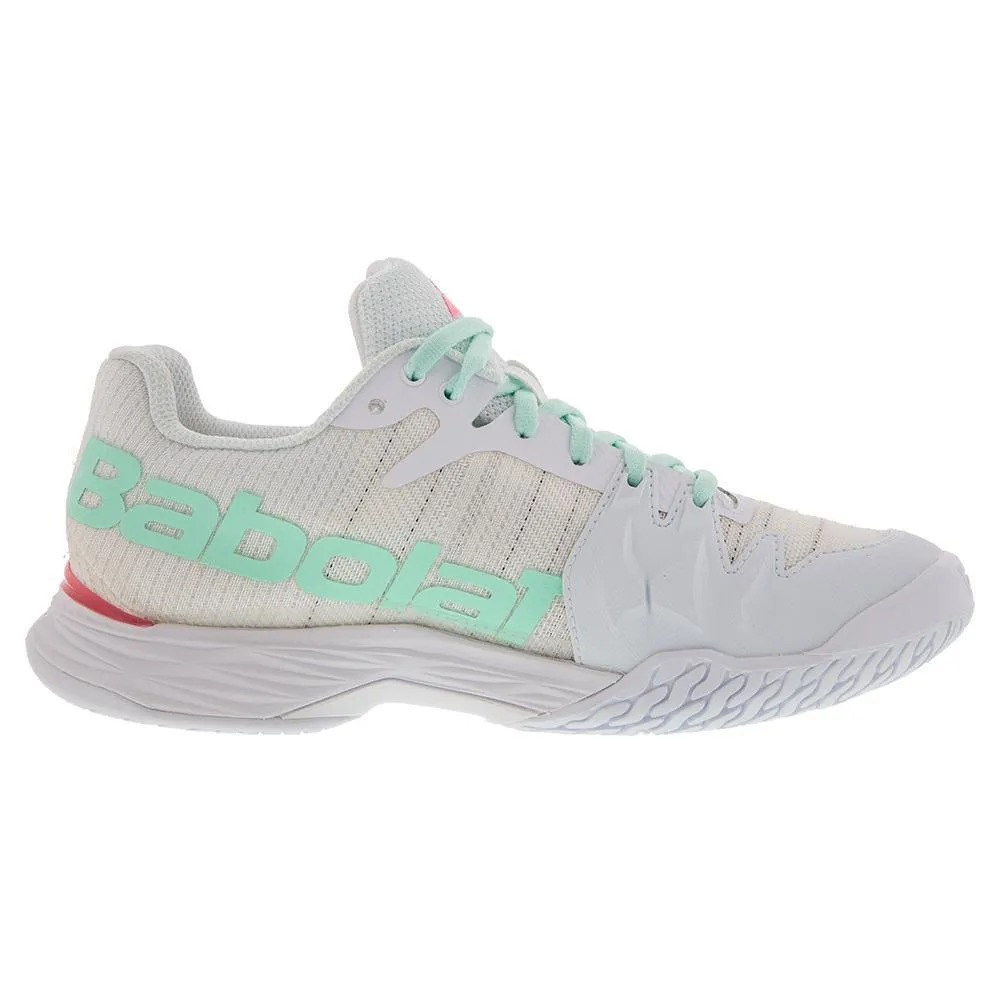 Women's Jet Mach II White and Pink Tennis Shoes