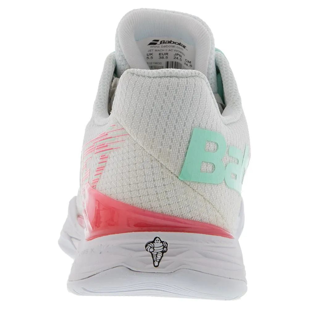 Women's Jet Mach II White and Pink Tennis Shoes