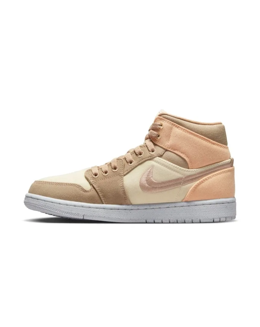 Women's Jordan 1 Mid SE - Muslin / Desert - Celestial Gold - Sail