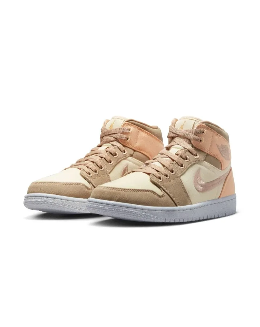 Women's Jordan 1 Mid SE - Muslin / Desert - Celestial Gold - Sail