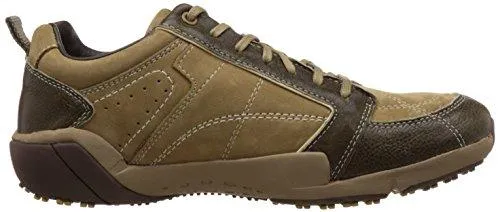 Woodland Men's Khaki Leather Sneakers - 5 UK/India (39 EU)