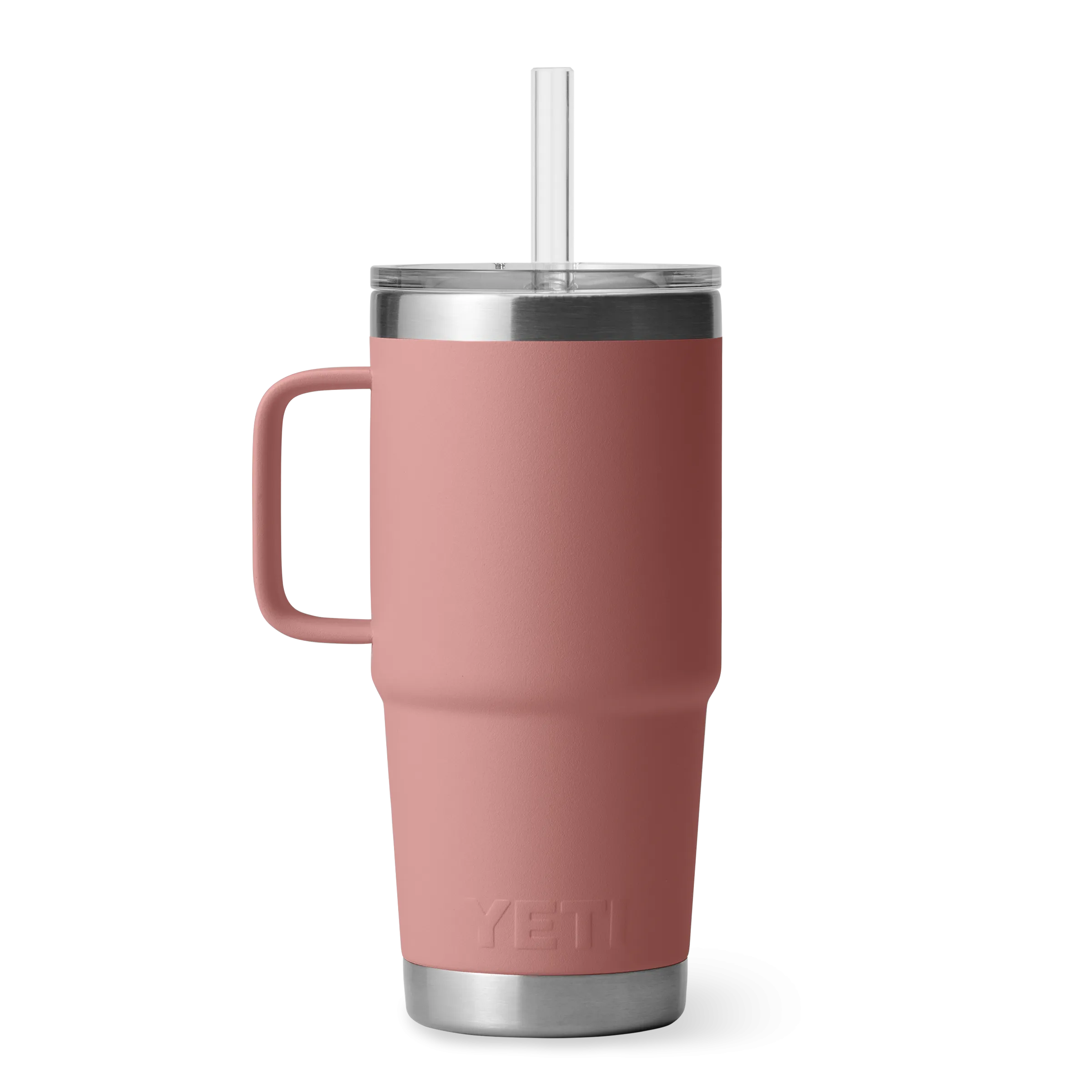 Yeti Rambler 25oz Mug With Straw Lid - Sandstone Pink