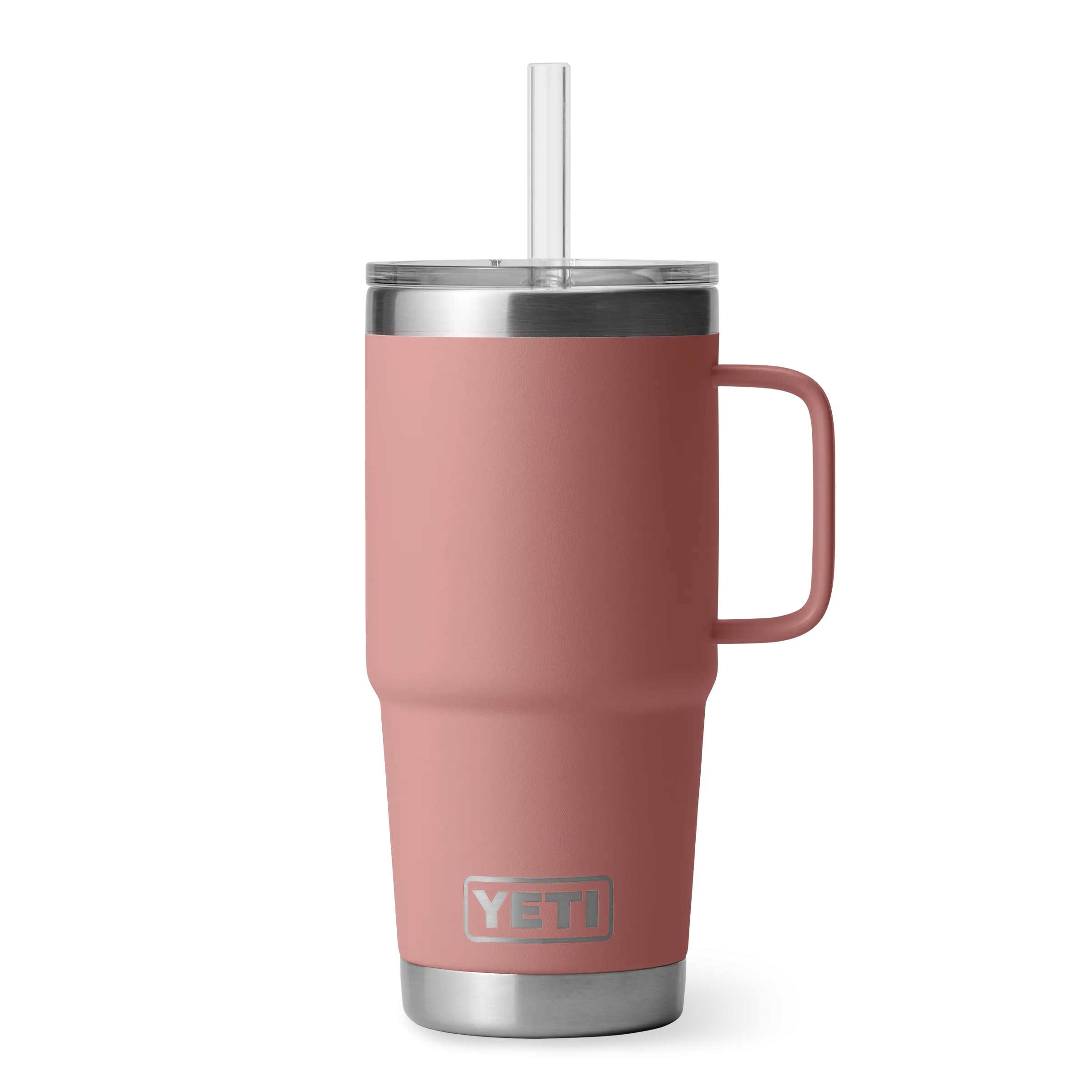 Yeti Rambler 25oz Mug With Straw Lid - Sandstone Pink